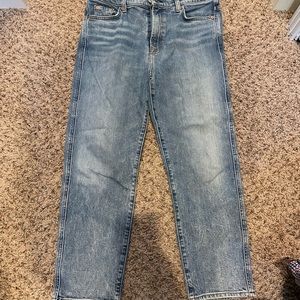 EUC 7FAM high waist cropped strait jeans size 31